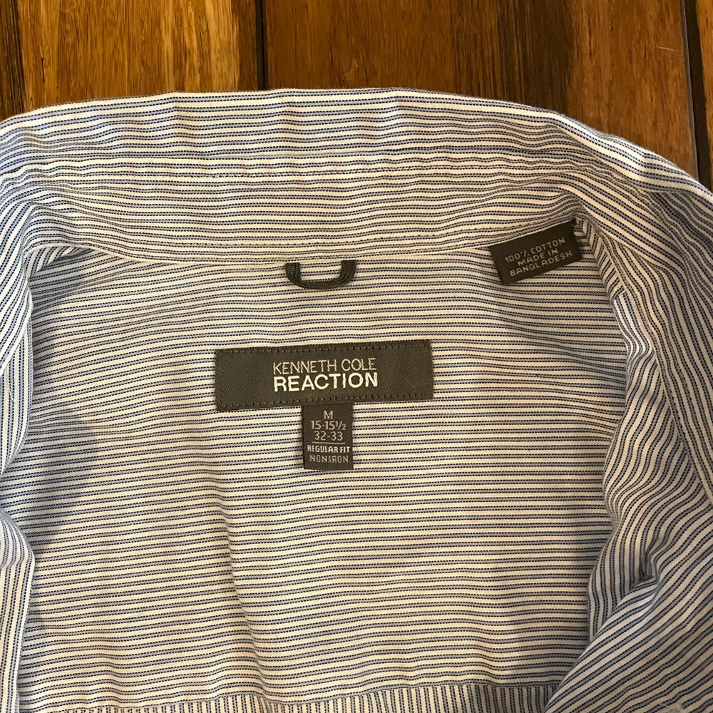 Kenneth Cole Reaction Wrinkle Free Dress Shirt M - Picture 4 of 4